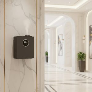Intelligent Commercial HVAC Scent Diffuser 1000ml Metal Desktop Bluetooth WiFi Control Electric Power