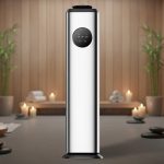 Custom Logo Aluminum Alloy Waterless Electric Floor Standing Tower Aroma Diffuser Remote Control for Hotel